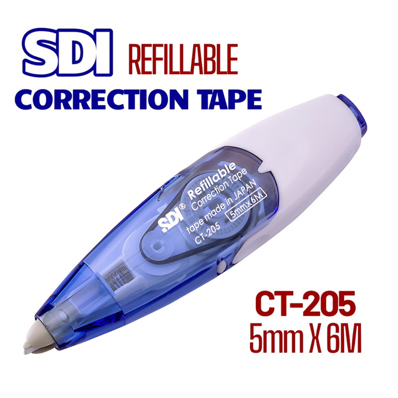 SDI CORRECTION TAPE REFILLABLE CT205 5mm X 6M Shopee Philippines