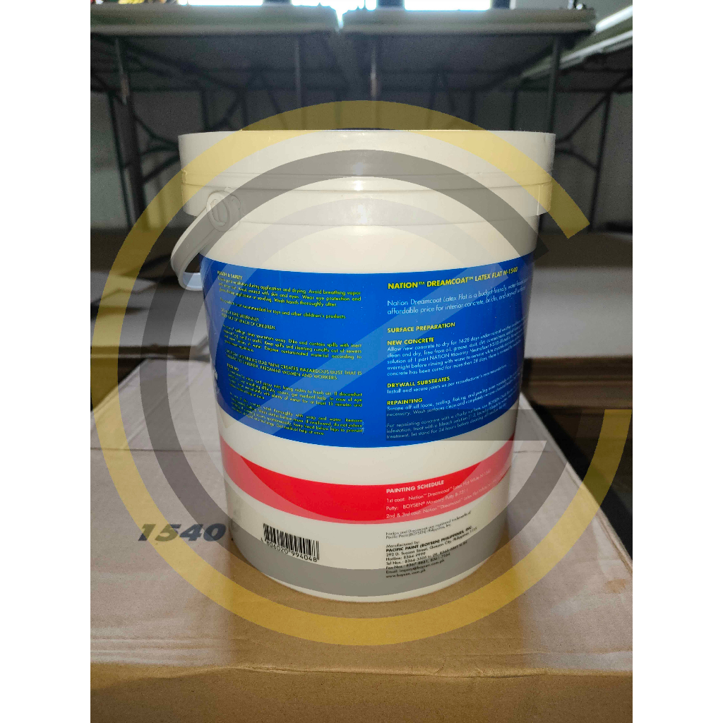 Nation N-1540 Dreamcoat Flat Latex White by Boysen (4 liters gallon ...