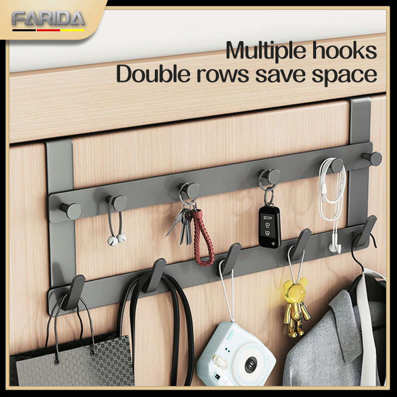 FARIDA Door rear hook door hanging clothes hanging door rear rack nail ...