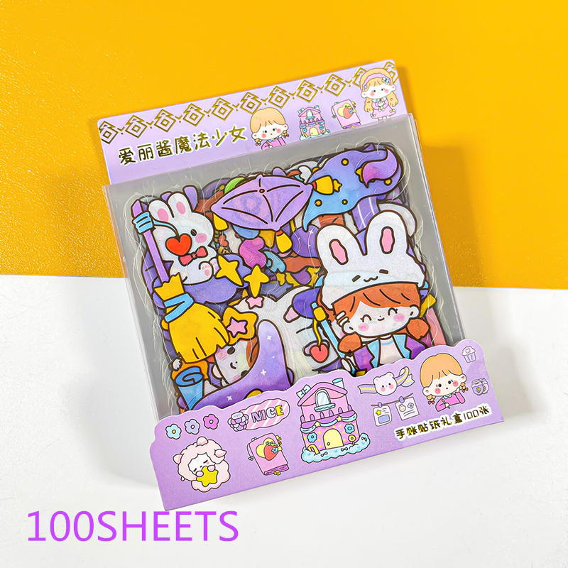Small Puff Stationery Decoration Soft Cute Pattern Hand Account Sticker ...