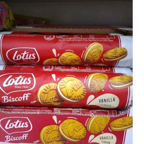 Lotus Biscoff Vanilla Cream Sandwich Biscuits 150g Shopee Philippines