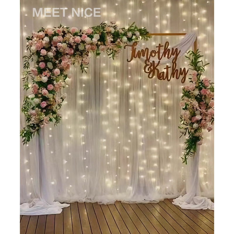 Square Gold Arch Backdrop Stand Metal Wedding Arch Stand Frame Ceremony ...