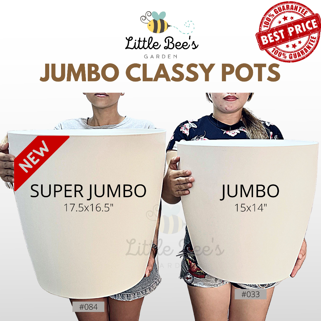 Super Jumbo Classy Minimalist Yayamanin Pots White Black