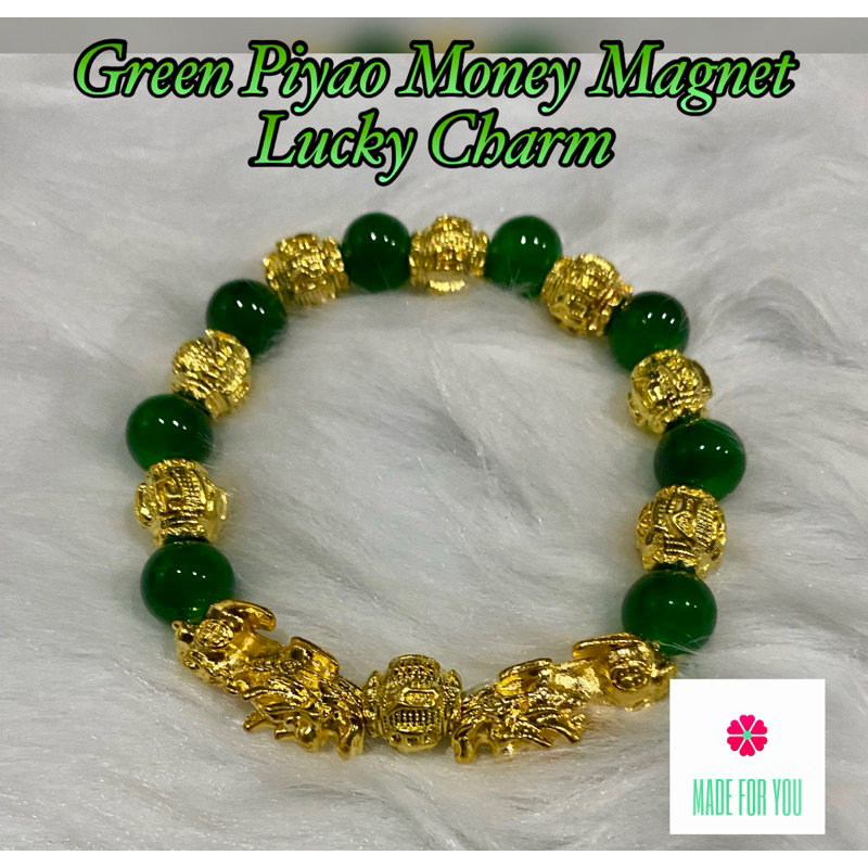 piyao gold money coin healing money magnet green lucky charm bracelet blessed Shopee Philippines