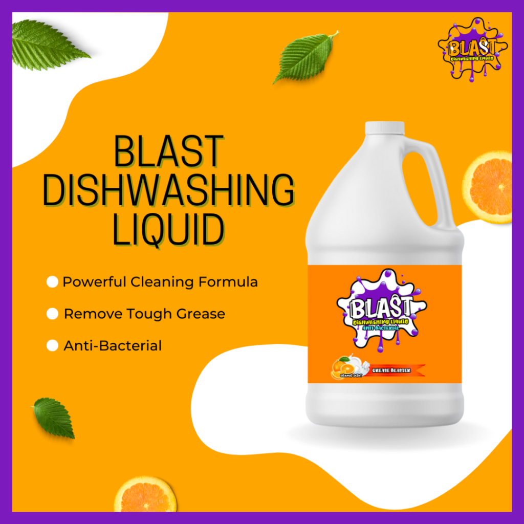 Blast Dishwashing Liquid with Antibacterial Formula Orange Scent 1