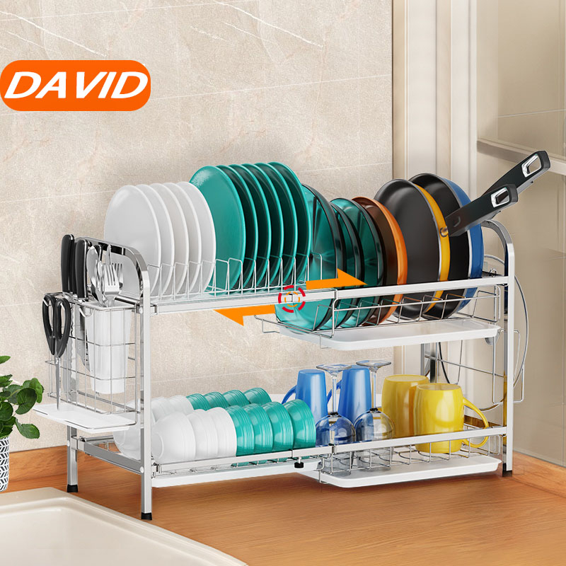 5682CM Dish Drainer Stainless Steel 304 Shelf Dish Rack Organizer with