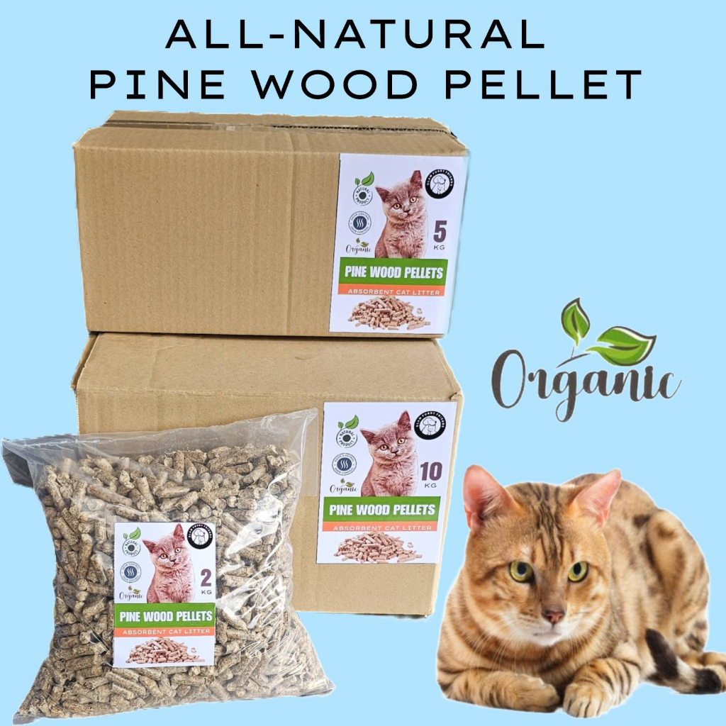 2KG/ 5 liters ORGANIC NATURAL PINE WOOD PELLET CAT LITTER