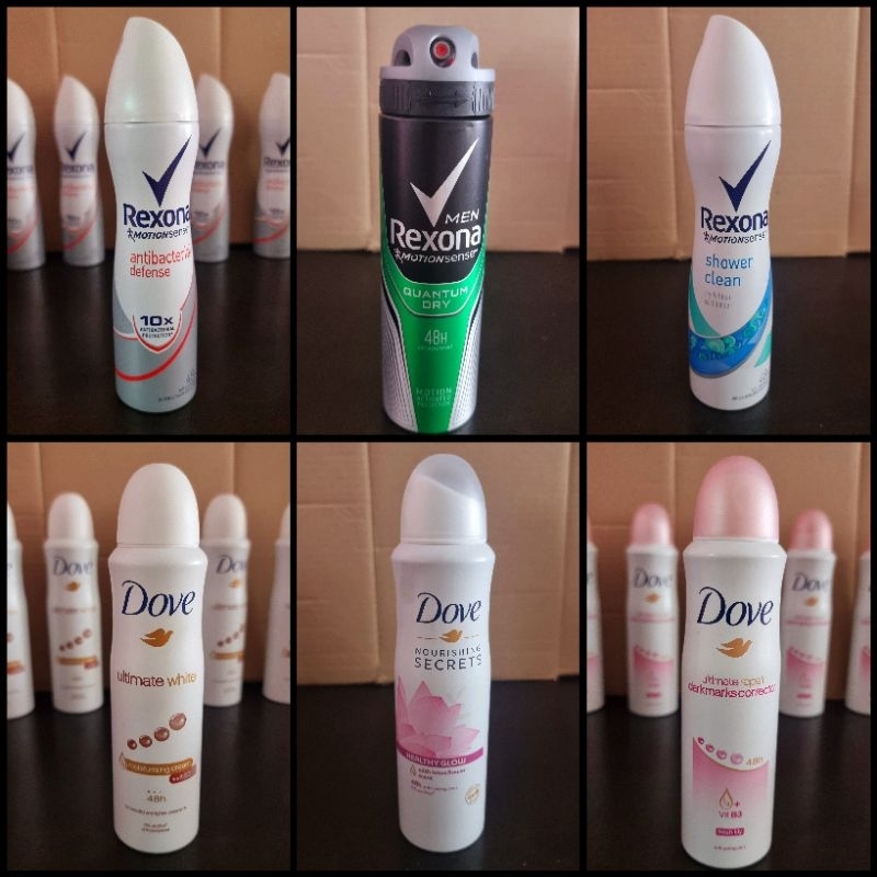 DOVE & REXONA DEODORANT SPRAY 150ML (NO EXPIRY DATE) Shopee Philippines
