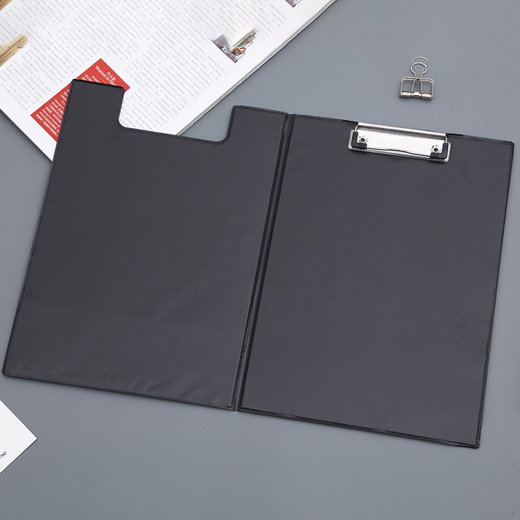 Clipboard with Cover Leather/Plastic/Wood Type Foldable Clipboard