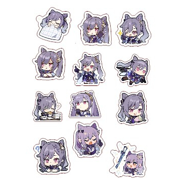 12 pcs/set Genshin Impact Aquaflask safe Chat Emoji Sticker Vol. 2 ...