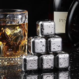 Reusable Ice Cubes - Square Colored Plastic Ice Cubes for Drinks,  Cocktails, Beer, Whiskey, Parties, Non-Diluting Ice Cubes, 20Pcs