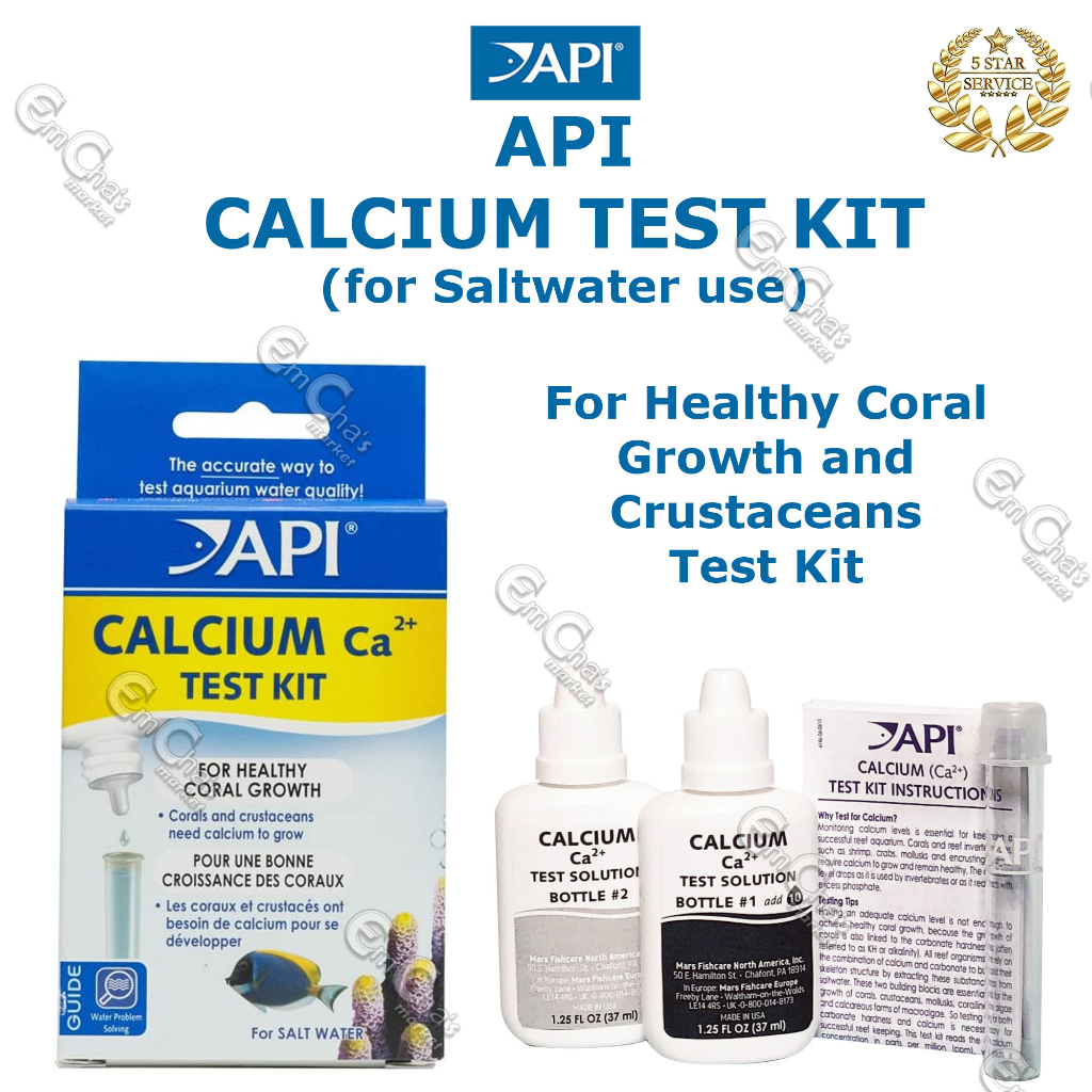 API Calcium Test Kit (plnt) API Calcium CA2+ Test Kit for Healthy Coral ...