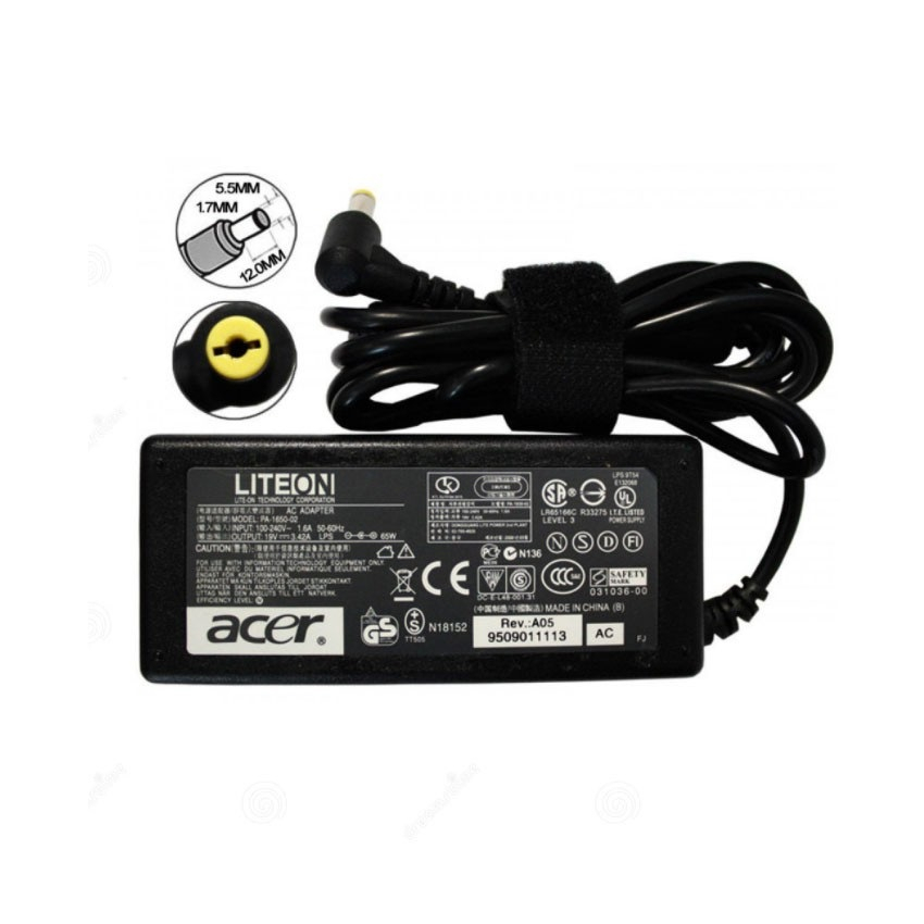 19V 3.42A 65W Laptop Charger For Acer Aspire E1 E11 E14 E15 V3 V5 V7 E5 ...