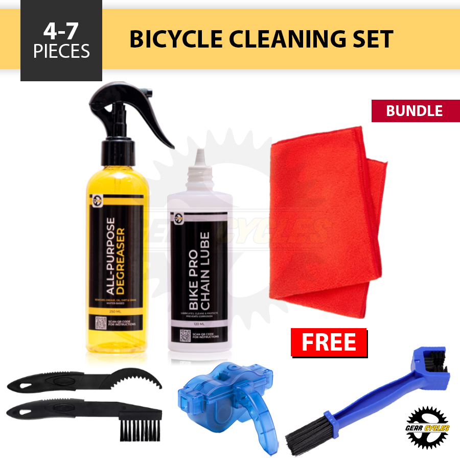 (BUNDLE) Gear Cycles Degreaser Chain Cogs Sprocket Cleaner Brush Set