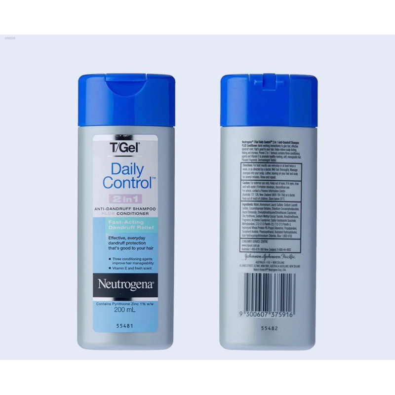 Neutrogena T Gel Daily Control 2 in 1 Anti Dandruff Shampoo Shopee