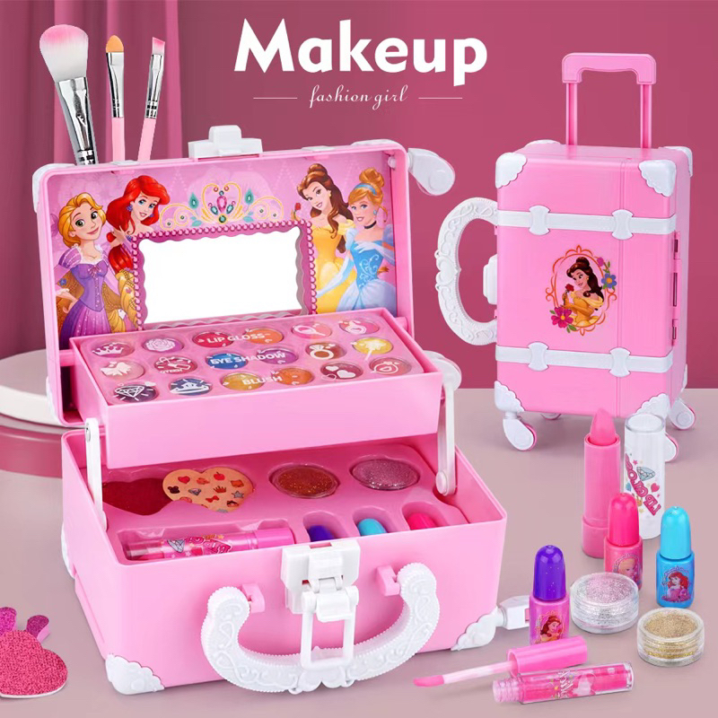 32PCS Kids Makeup Toys Girls Real Makeup Kit Washable Non-toxic Makeup ...