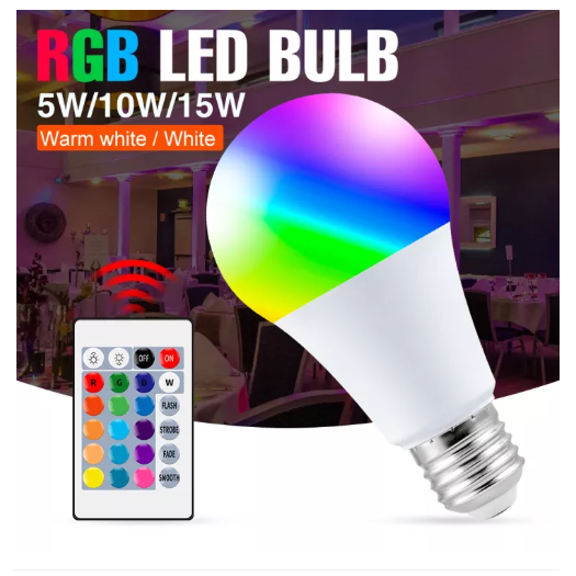 Remote Control RGB 5W /10W /15W LED with 16 Color Energy Saving The ...