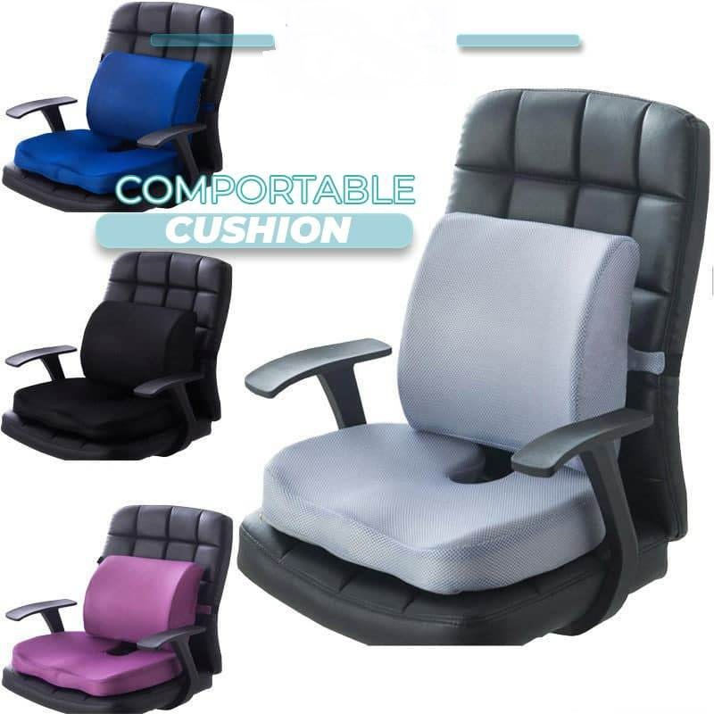 Memory Foam Seat Cushion/Lumbar Pillow Relieve Hemorrhoids/Back