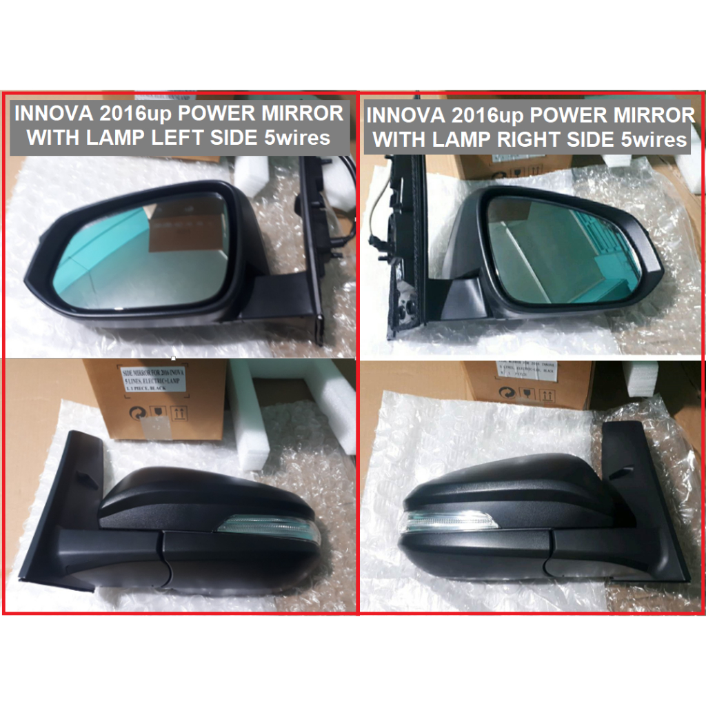 INNOVA SIDE MIRROR 2016up POWER MIRROR WITH LAMP 5wires (manual fold