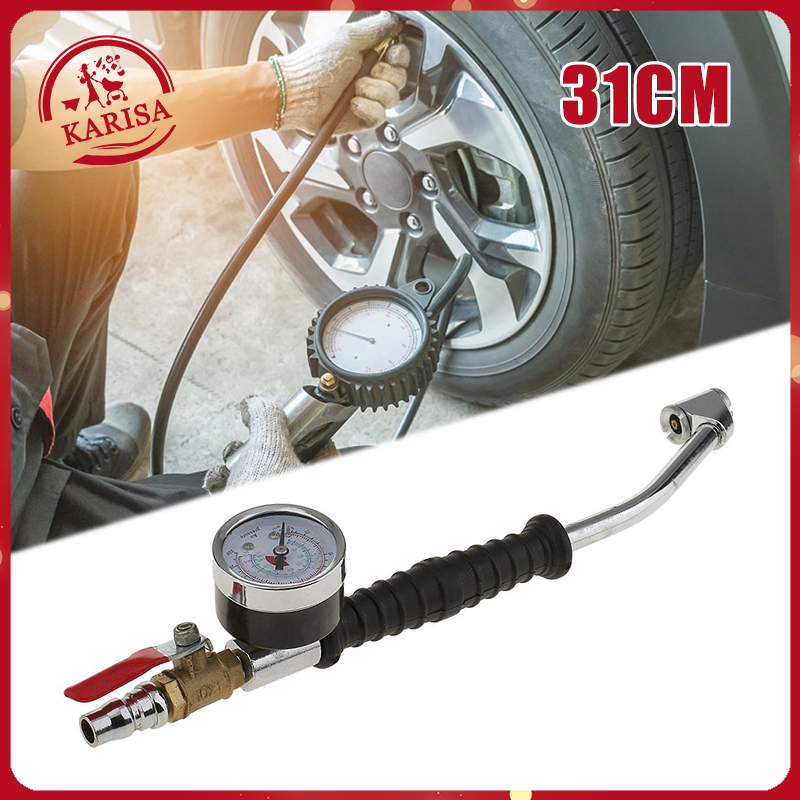 Tire Inflator With Tire Pressure Gauge For Car Motorcycle Bike Shopee