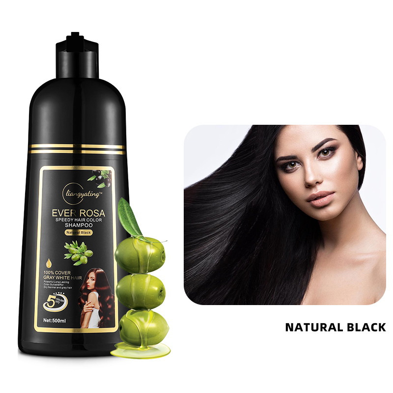 100% natural na pangkulay ng buhok shampoo Hair dye cream wash black ...