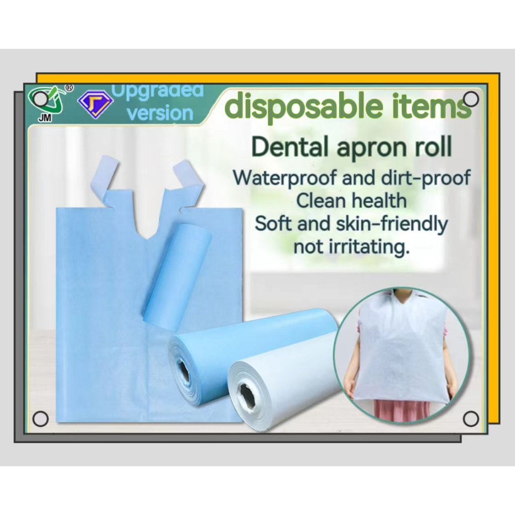 One roll (80) of lace-up scarves for dental disposable articles ...