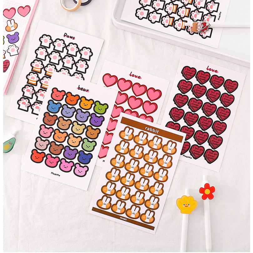 1Sheets INS Morandi Color Stickers Decorative Diary Student DIY Sticker ...