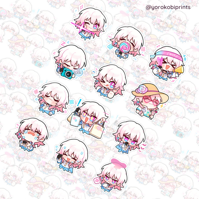 [SET1/7] Honkai: Star Rail - March 7th - Chibi, Emoji - Waterproof ...