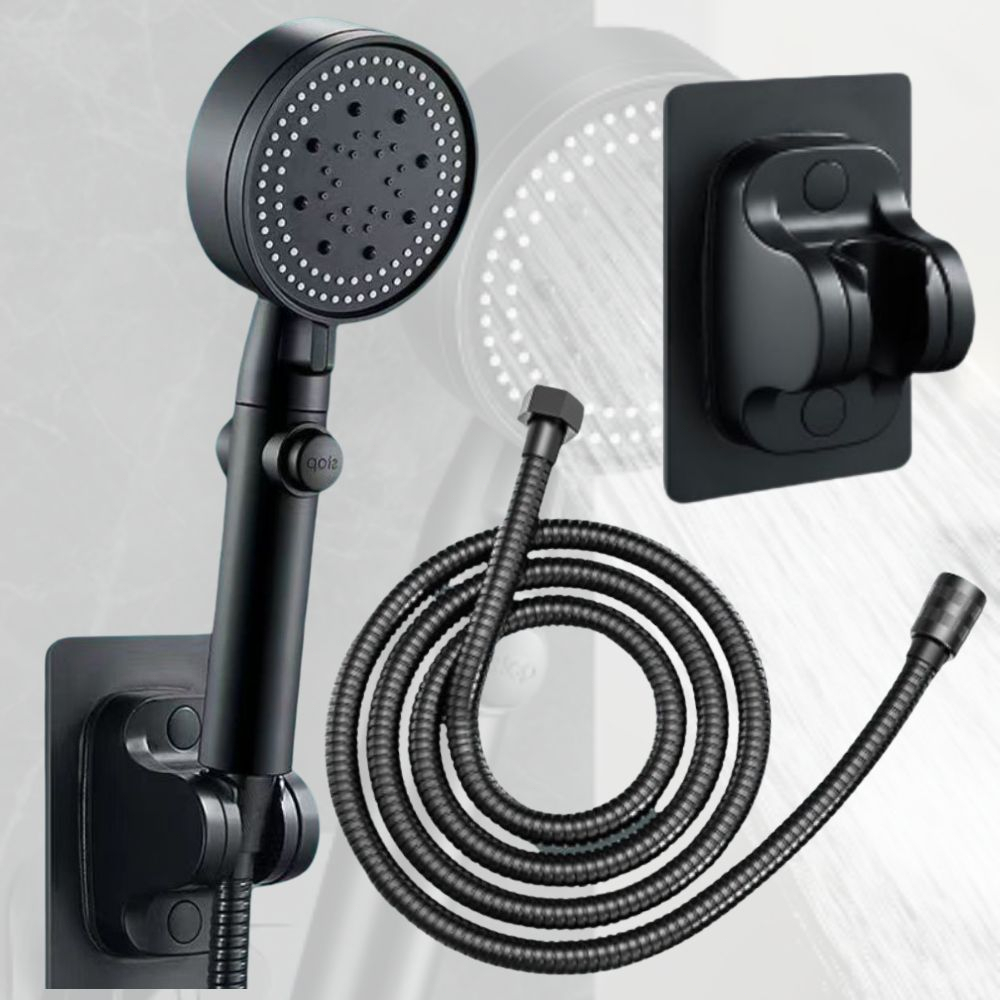 3 in1 Shower Head With Hose Holder Set 5 modes Black Universal High ...