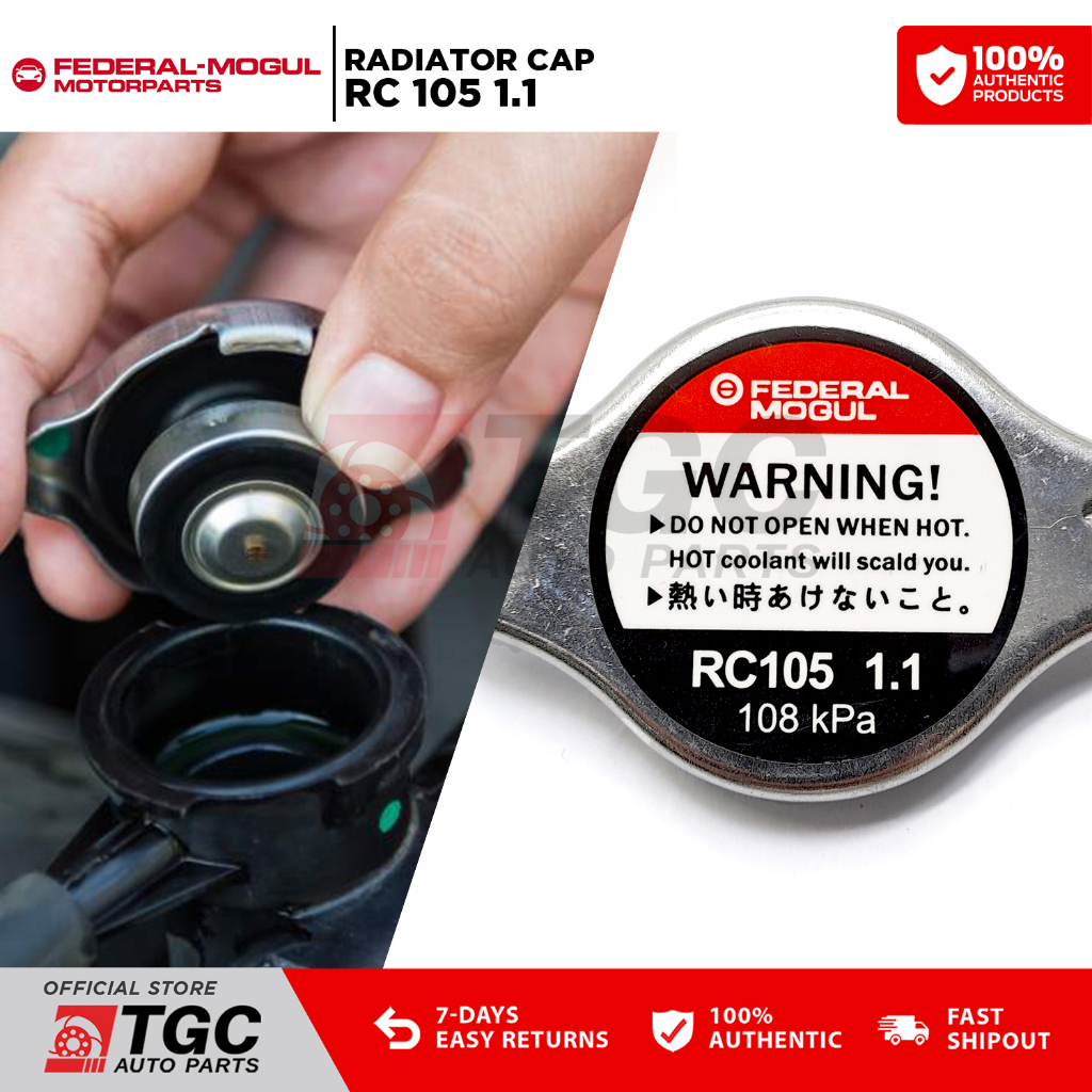 Federal Mogul Original Radiator Cap RC105 1.1/16PSI 1.1KG/CM2 for Honda ...