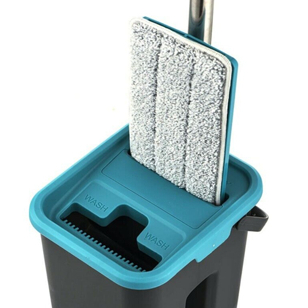 Cloth with Bucket Mop Household Floor Cleaning Tools Hand Free Squeeze ...