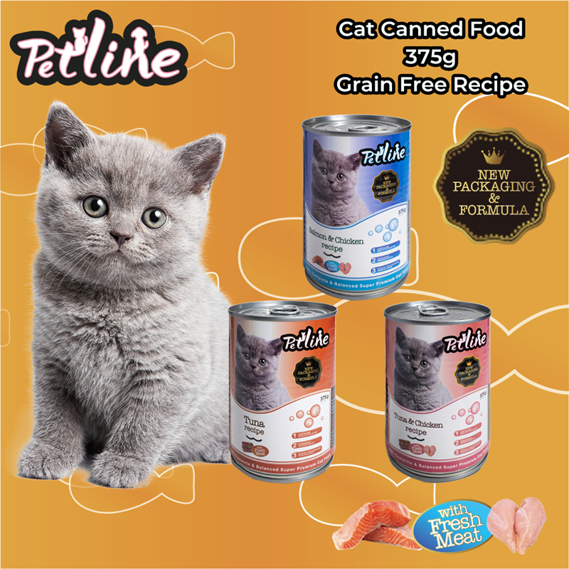Petline Cat Wet Food in Can 375g Health Project Nutritional Pure Natural Organic Can Cat Food
