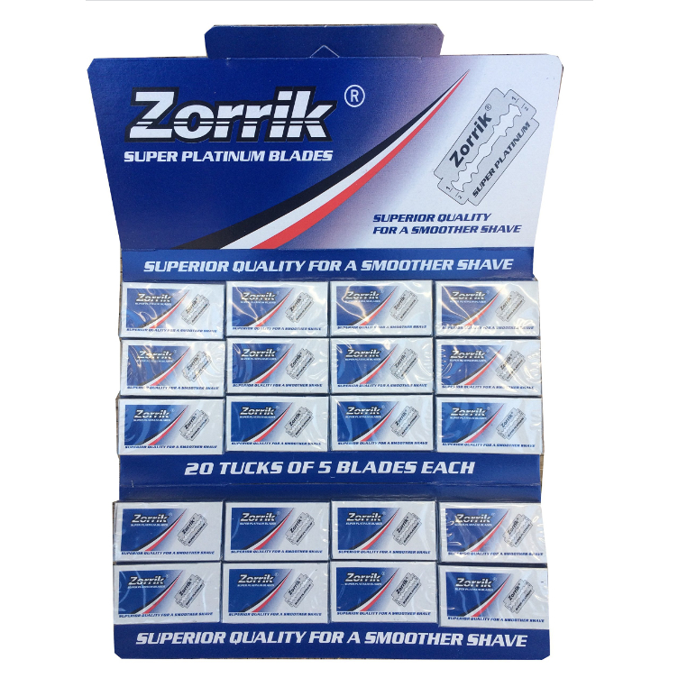 Zorrik Super Platinum - Extra Sharp - Double Edge Blade - 100% From ...