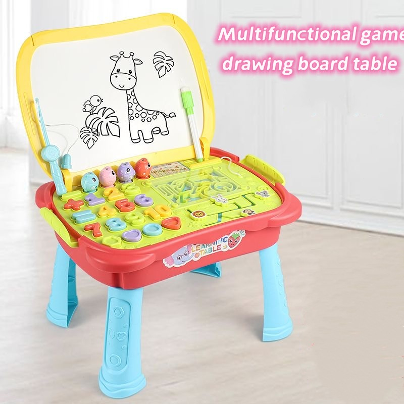 Baby doodle painting learning table baby educational storage toy ...