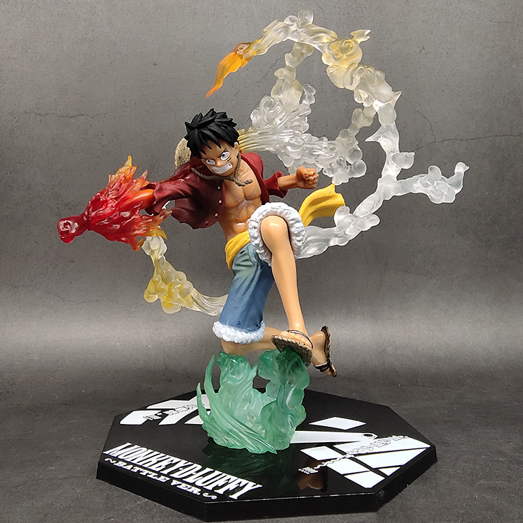 One Piece Luffy Figure Anime Luffy fire boxer Figure box gift Doll ...