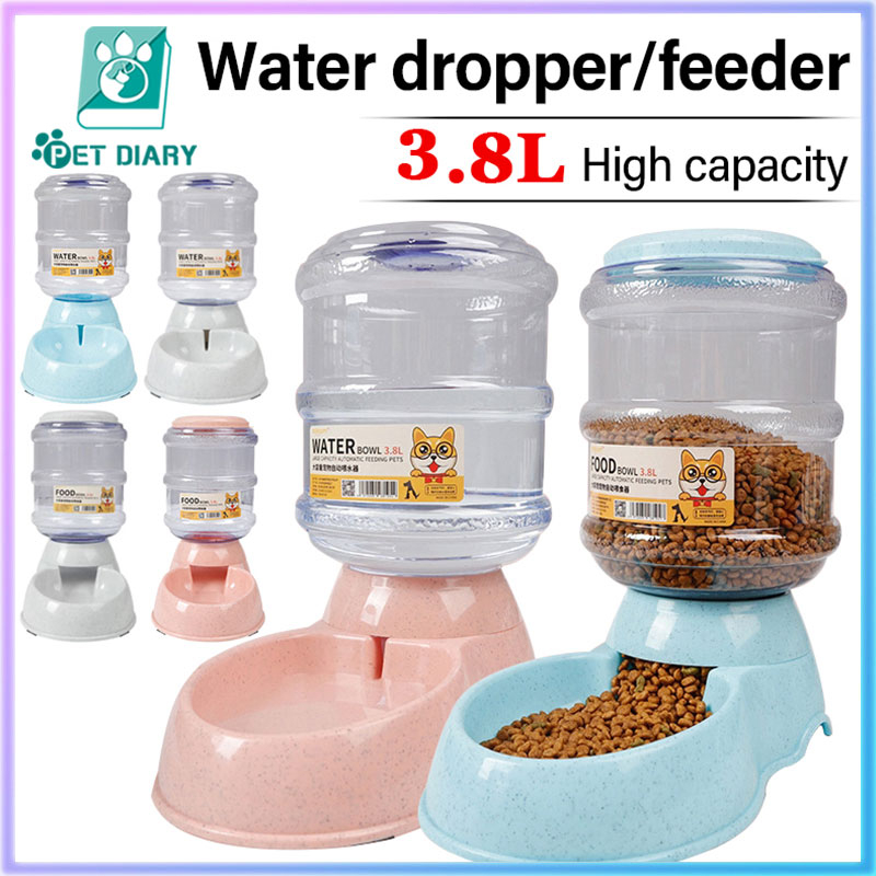 3.8L Pet automatic water feeder dogcat water dispenser food feeder