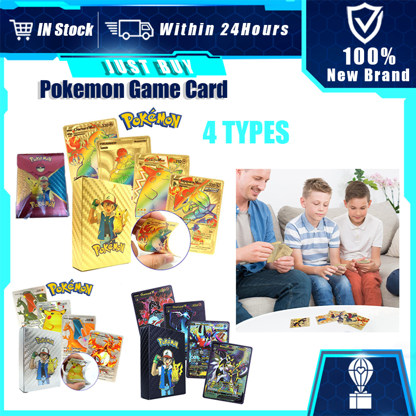 55Pcs/Box Pokemon Cards Original English Version Pikachu Charizard Gold