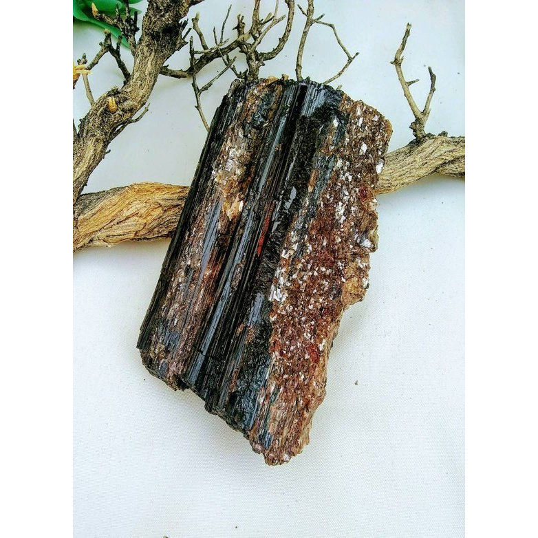 Black Tourmaline raw stone natural crystal gemstone good luck home ...