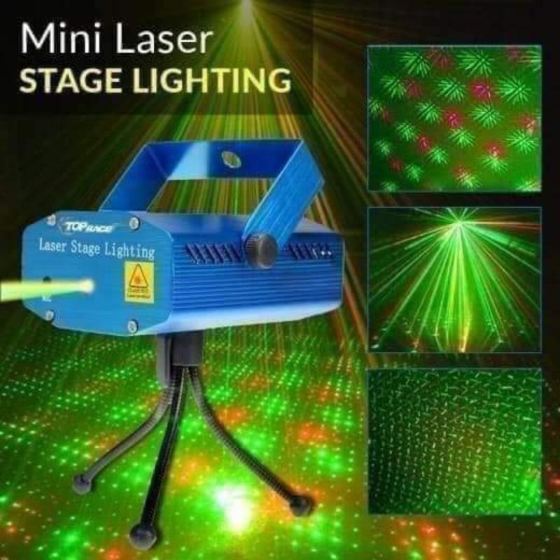 Stage Laser Projector Strobe Lighting Stroboscope Mini DJ Disco Party ...