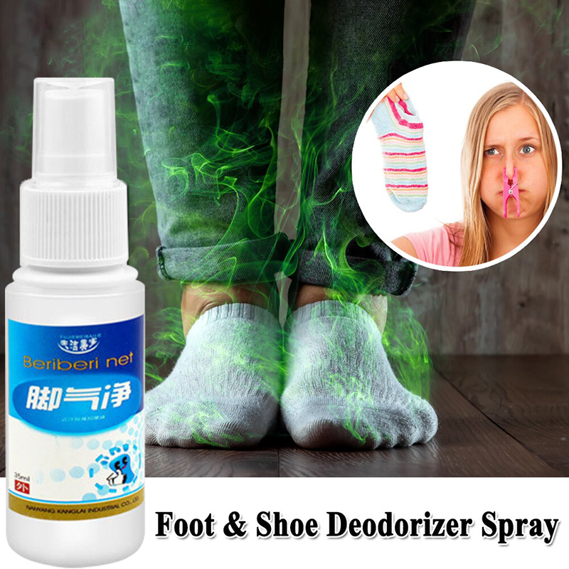 Foot Deodorant Spray Anti-Odor Anti-Sweat Fungal Perspirant Spray ...