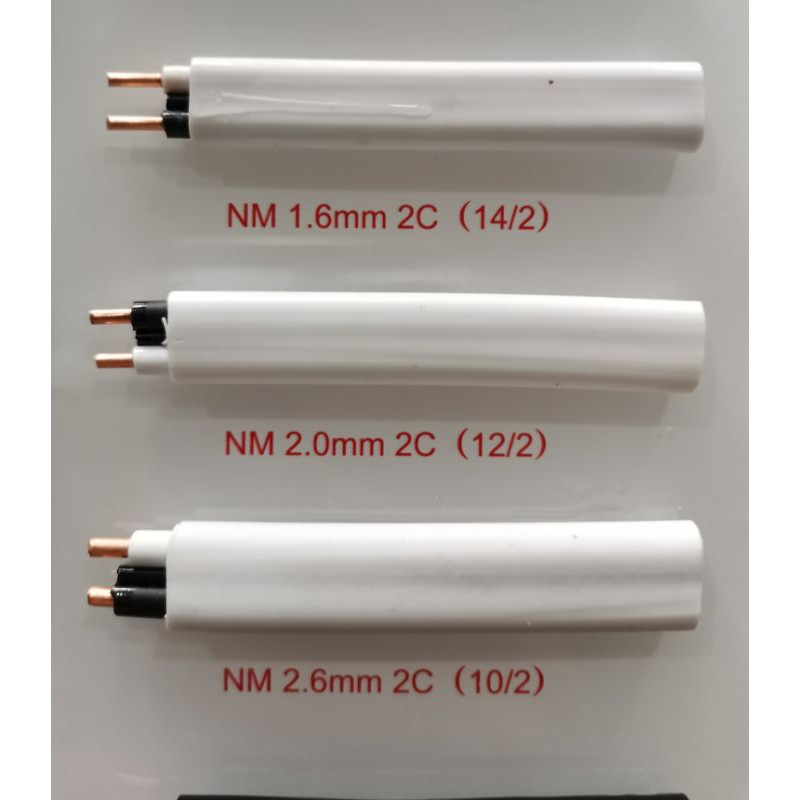 PDX Loomex wire/Duplex wire/Dual flat wire per METER 14/2C 12/2C 10/2C ...