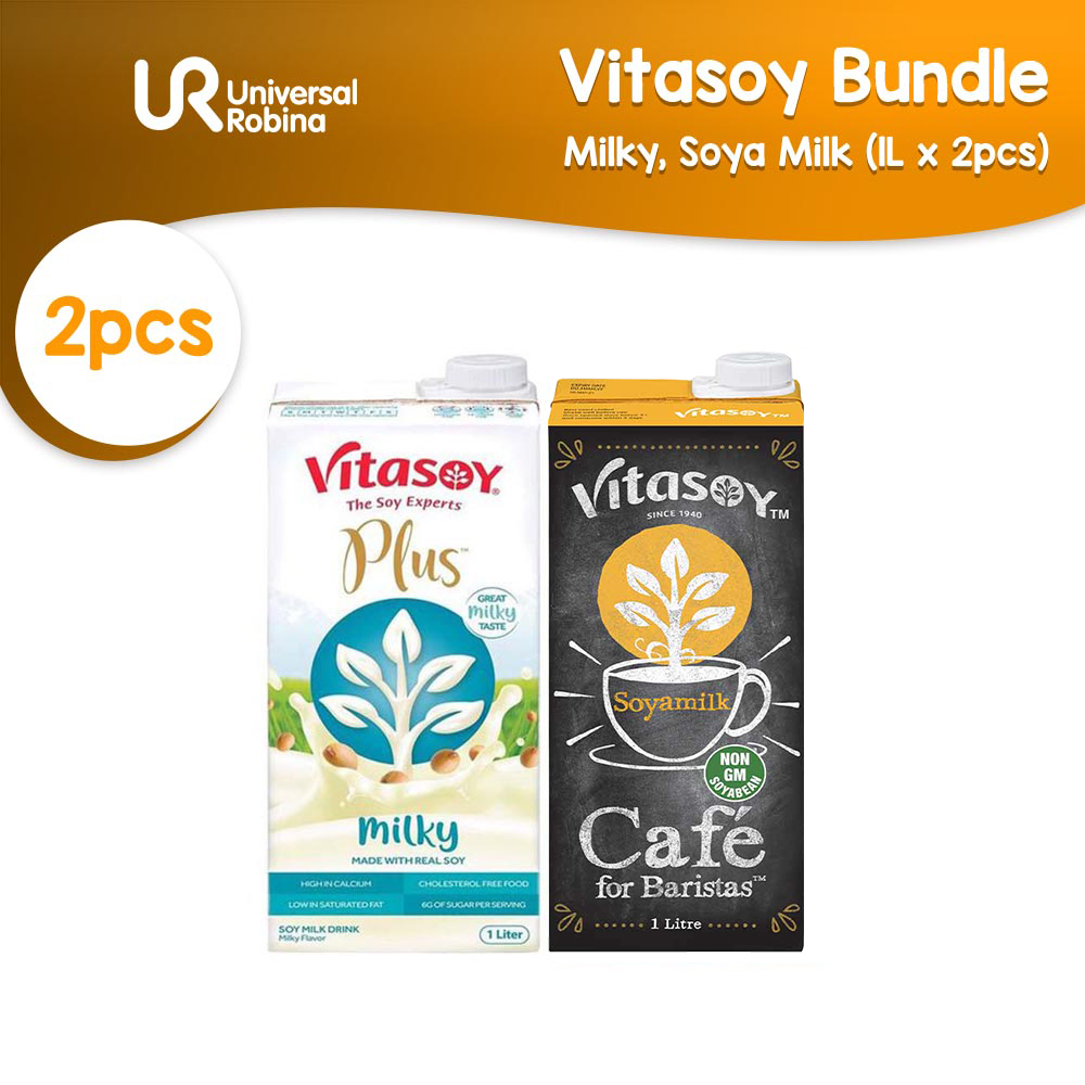 1 x Vitasoy Plus Milky (1L) and 1 x Vitasoy Soya Milk Café For Baristas