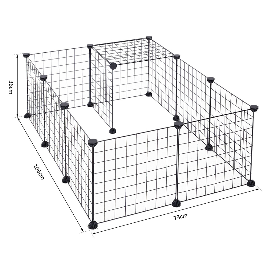 Stackable Pet Fence 35 35CM Cat Rabbit Fence Pet Cage DIY Pet Metal