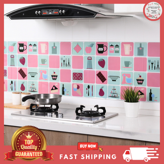 Oilproof Wall Sticker Wall Decor kitchen Wall Paper Sticker Anti Oil ...