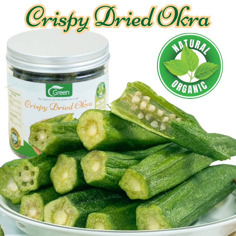 GREEN Dried Okra Organic Dried Okra Crisps Dried Vegetable Snack