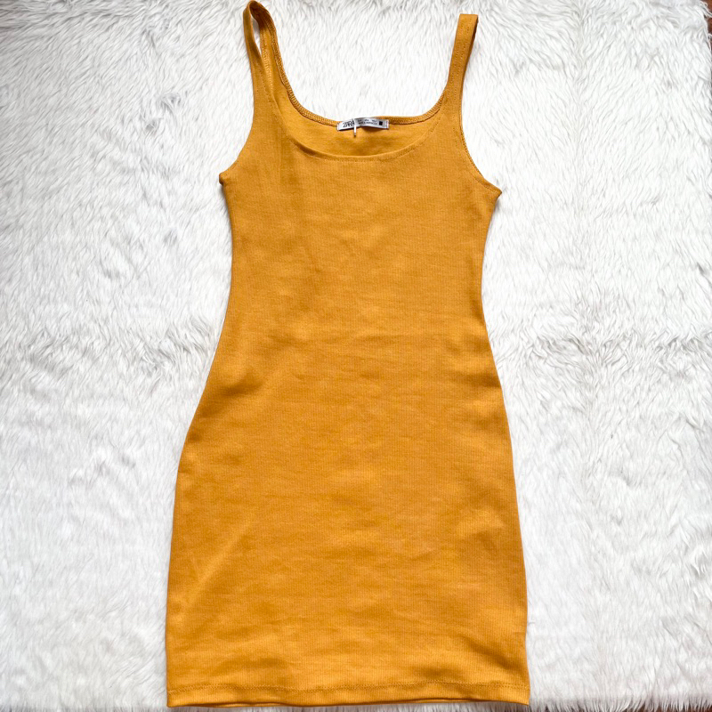 ZARA BASIC SCOOP NECK SLEEVELESS BODYCON DRESS PH REPRO | Shopee Philippines
