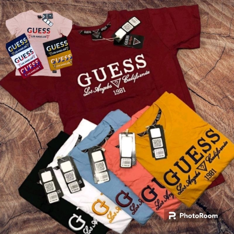 5B GUESS SHIRT FOR MEN embroid print Shopee Philippines