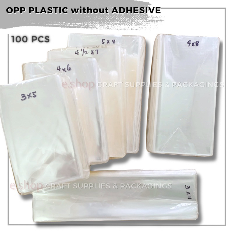 [100 PCS] OPP Plastic without Adhesive Clear Plastic Packaging | Shopee ...
