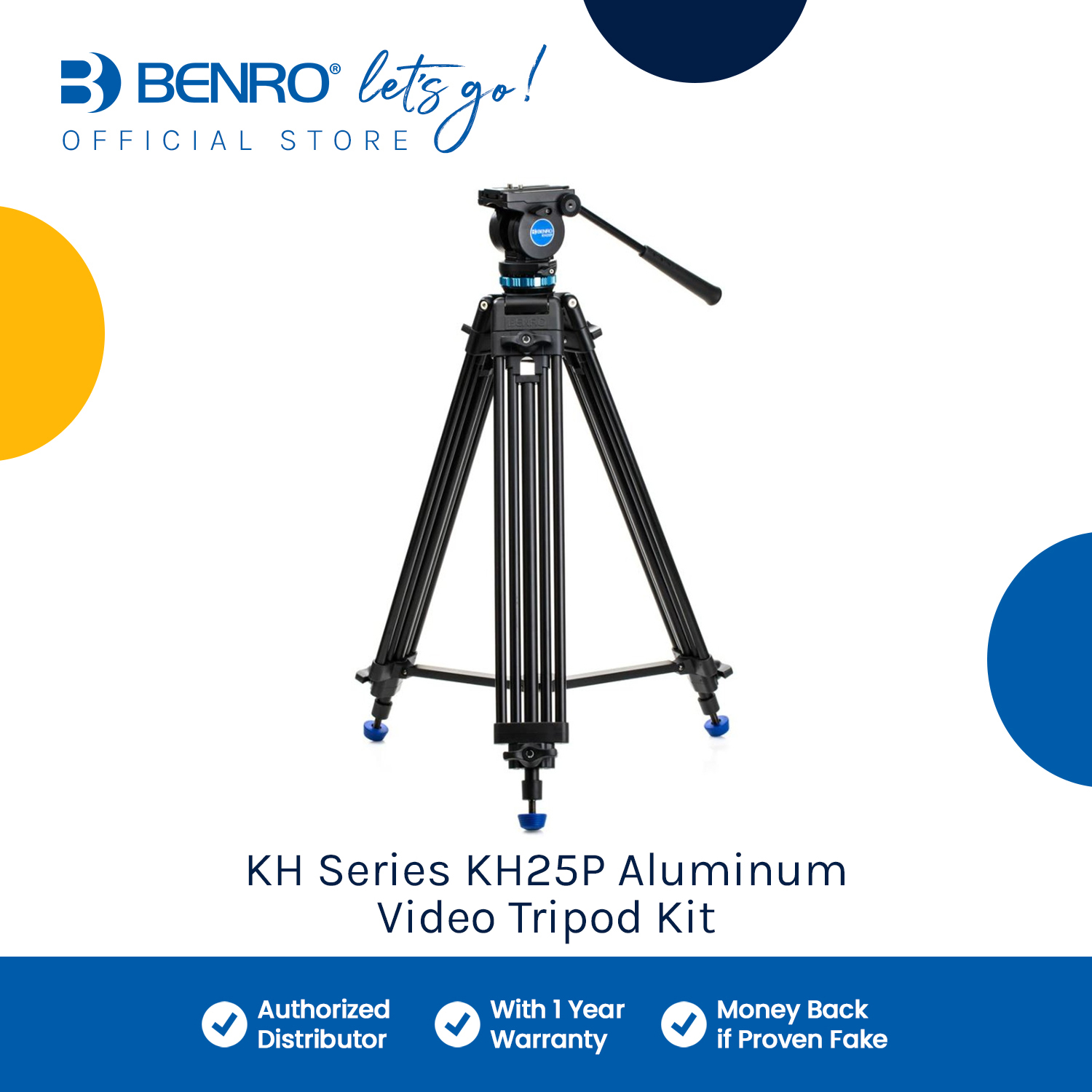 Benro KH25P Video Head & Tripod Kit (61.6" Max) Shopee Philippines