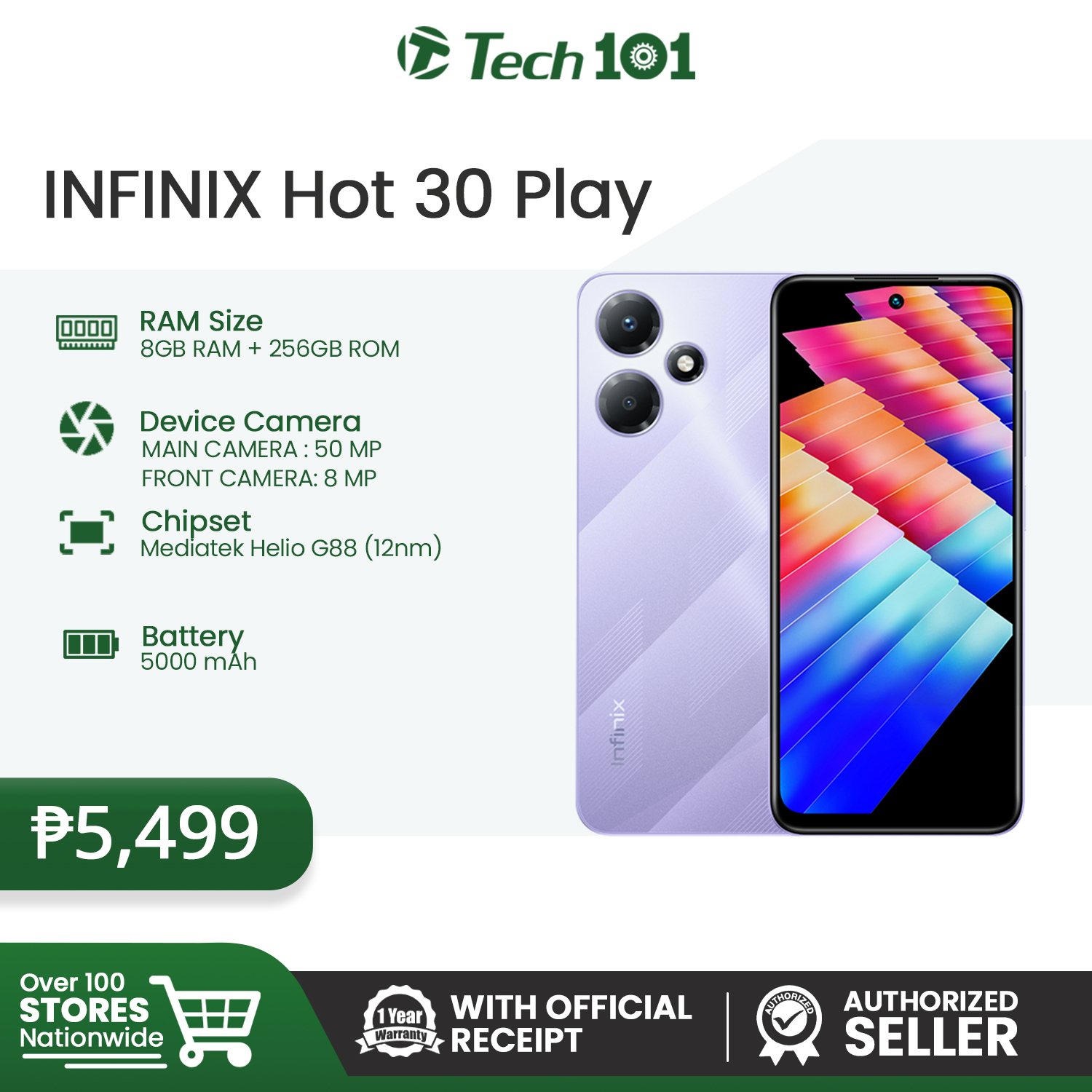 Infinix Hot 30 Play (8GB+128GB) With Official Receipt With Warranty ...